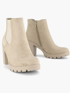 Dames Graceland Beige Enkellaars Hak
