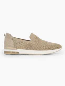 Dames Medicus Beige Instap Comfort Sneaker Knitted