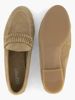 Dames Esprit Beige Leren Loafer