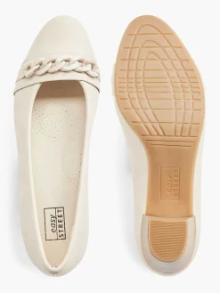 Dames Easy Street Beige Pump Sierketting