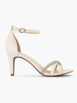 Dames Graceland Beige Sandalette Steentjes