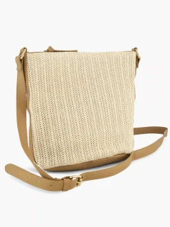 Dames Graceland Beige Schoudertas Gevlochten