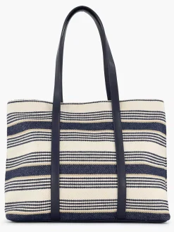 Dames Graceland Blauw/ Witte Strandtas