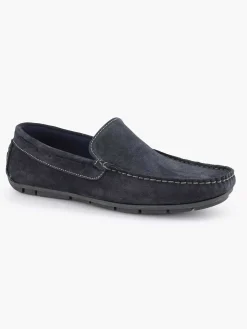 Heren Easy Street Blauwe Suede Comfort Instapper