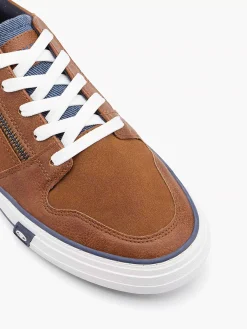 Heren TOM TAILOR Cognac Sneaker