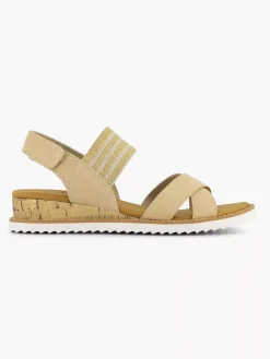 Dames Skechers Creme Sandaal