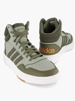 Heren adidas Groene Hoops 3.0 Mid
