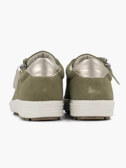 Dames Medicus Groene Leren Comfort Sneaker