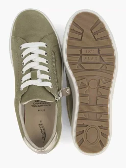Dames Medicus Groene Leren Comfort Sneaker
