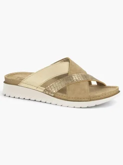 Dames Easy Street Lichtbruine Comfort Slipper