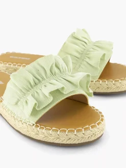 Dames Graceland Lichtgroene Slipper Roesjes