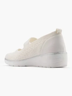 Dames Easy Street Witte Comfort Instapper