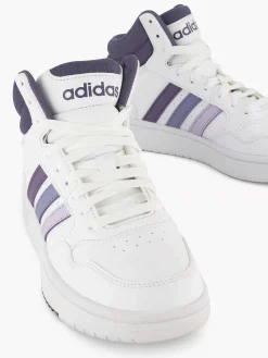 Dames adidas Witte Hoops 3.0 Mid