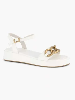 Dames Oxmox Witte Sandaal Sierketting