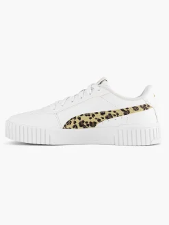 Kinderen Puma Witte Sneaker Carina 2.0 Animal Update Jr
