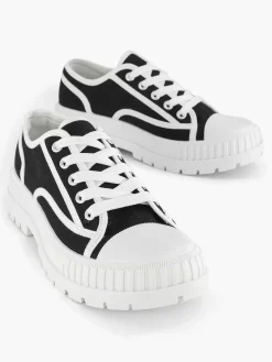 Dames Graceland Zwarte Canvas Chunky Sneaker