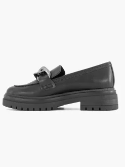 Dames Oxmox Zwarte Chunky Loafer Sierketting