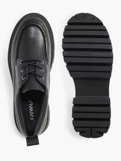 Dames Oxmox Zwarte Chunky Veterschoen