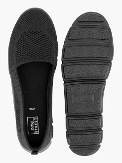 Dames Easy Street Zwarte Instapper Memory Foam