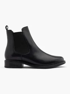 Dames 5th Avenue Zwarte Leren Chelsea Boot