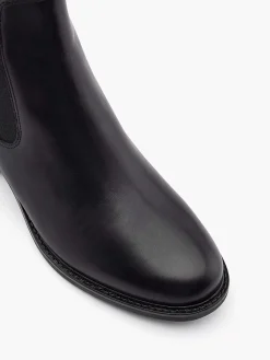 Dames 5th Avenue Zwarte Leren Chelsea Boot