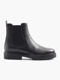 Dames 5th Avenue Zwarte Leren Chelsea Boot