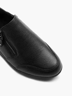 Dames Medicus Zwarte Leren Comfort Instapper