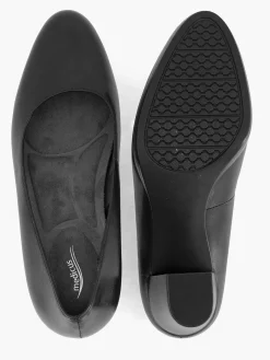Dames Medicus Zwarte Leren Comfort Pump