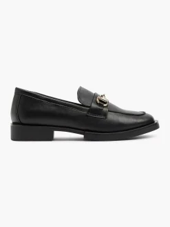 Dames Graceland Zwarte Loafer Sierketting