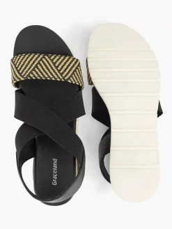 Dames Graceland Zwarte Sandalette
