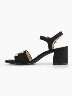 Dames Graceland Zwarte Sandalette Sierketting