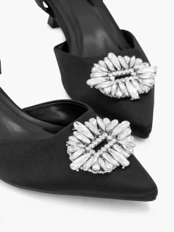 Dames Graceland Zwarte Slingback Steentjes