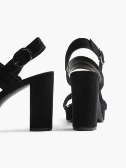 Dames 5th Avenue Zwarte Suede Sandalette