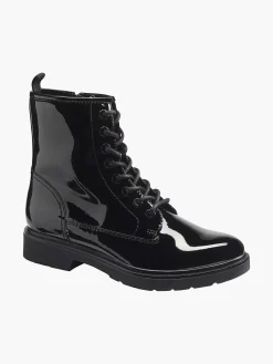 Dames Graceland Zwarte Veterboot Lak