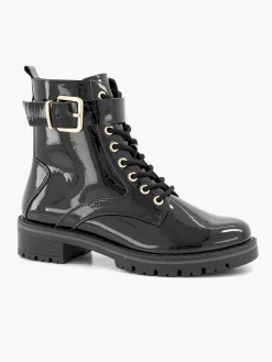 Dames Graceland Zwarte Veterboot Lak